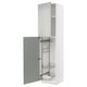 METOD Hochschrank mit Putzschrankeinr., weiß/Havstorp hellgrau, 60x60x240 cm