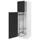 METOD Hochschrank mit Putzschrankeinr., weiß/Nickebo matt anthrazit, 60x60x200 cm