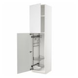 METOD Hochschrank mit Putzschrankeinr., weiß/Stensund weiß, 60x60x240 cm