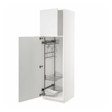 METOD Hochschrank mit Putzschrankeinr., weiß/Stensund weiß, 60x60x200 cm