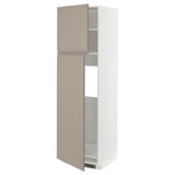 Dieses Bild zeigt einen METOD-Küchenschrank mit beige-beigen Upplov-Fronten, verstellbarem Regal und modernem Design.