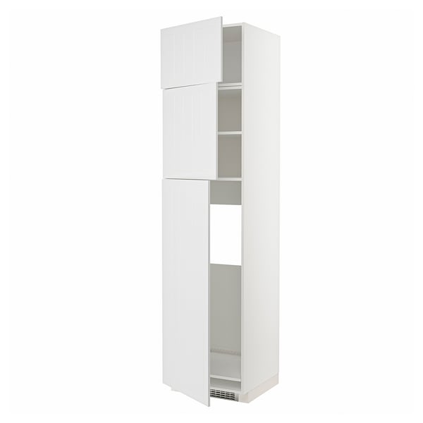 Weißer METOD-Küchenschrank, modernes minimalistisches Design mit verstellbaren Regalen.