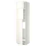Weißer METOD hoher Küchenschrank, schlankes Design mit verstellbarem Regal.