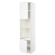 Weißer METOD-Küchenschrank, hoch, mit zwei verstellbaren Regalen, minimalistisches modernes Design, mit Flügeltür.