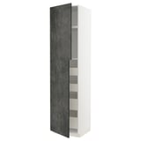 METOD Küchenschrank mit dunkelgrauen Türen aus Kalhyttan, zwei Türen, verstellbaren Regalen, minimalistischem Design.