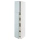 Ikea METOD Hochschrank, graublau, modern, glänzend, schlank.