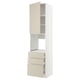 Weißer METOD-Küchenschrank mit beigen Türen, modernem Design, glatten Oberflächen.