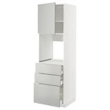 Weißer METOD-Küchenzeile mit 3 Schubladen und 1 Schrank, schlankes Design.
