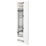 METOD / MAXIMERA Hochschrank mit Putzschrankeinr., weiß/Axstad matt weiß, 40x60x200 cm