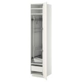 METOD / MAXIMERA Hochschrank mit Putzschrankeinr., weiß/Veddinge weiß, 40x60x200 cm