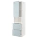 Ikea METOD Küchenzeile mit hochglänzenden grau-blauen kallarp Türen, modernes Design.