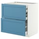 METOD / MAXIMERA Uschr 2 Fr/2 ni+1 haho+1 ho Sch, weiß/Lerhyttan blau, 80x60 cm