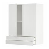 METOD weißer Küchenschrank mit Schublade, schlankes und modernes Design.