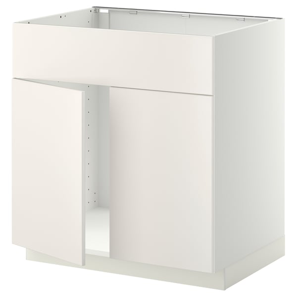 Weißer ikea METOD Küchenschrank, rechteckig, modernes Design.