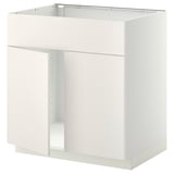 Weißer ikea METOD Küchenschrank, rechteckig, modernes Design.
