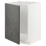 METOD weißer Schrank, dunkelgraue Tür, moderner urbaner Stil.