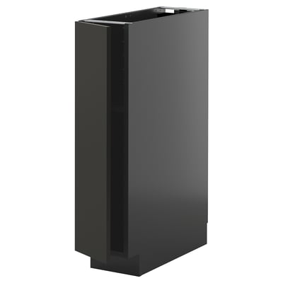 Schwarzer METOD-Küchenschrank, modernes rechteckiges Design in schlanker, matter Ausführung.