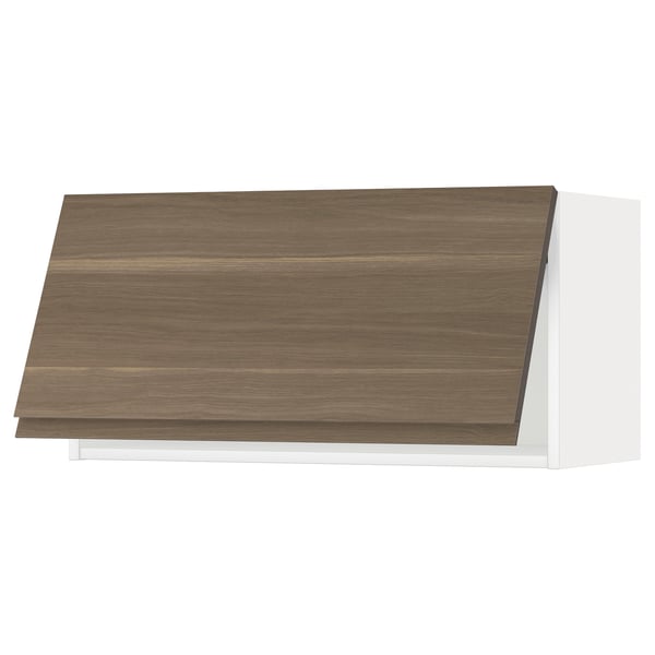 Metod Wandschrank Horizontal Weiss Voxtorp Nussbaum Ikea
