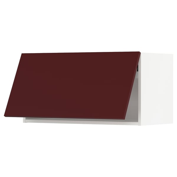 Metod Wandschrank Horizontal Weiss Kallarp Hochglanz Dunkel