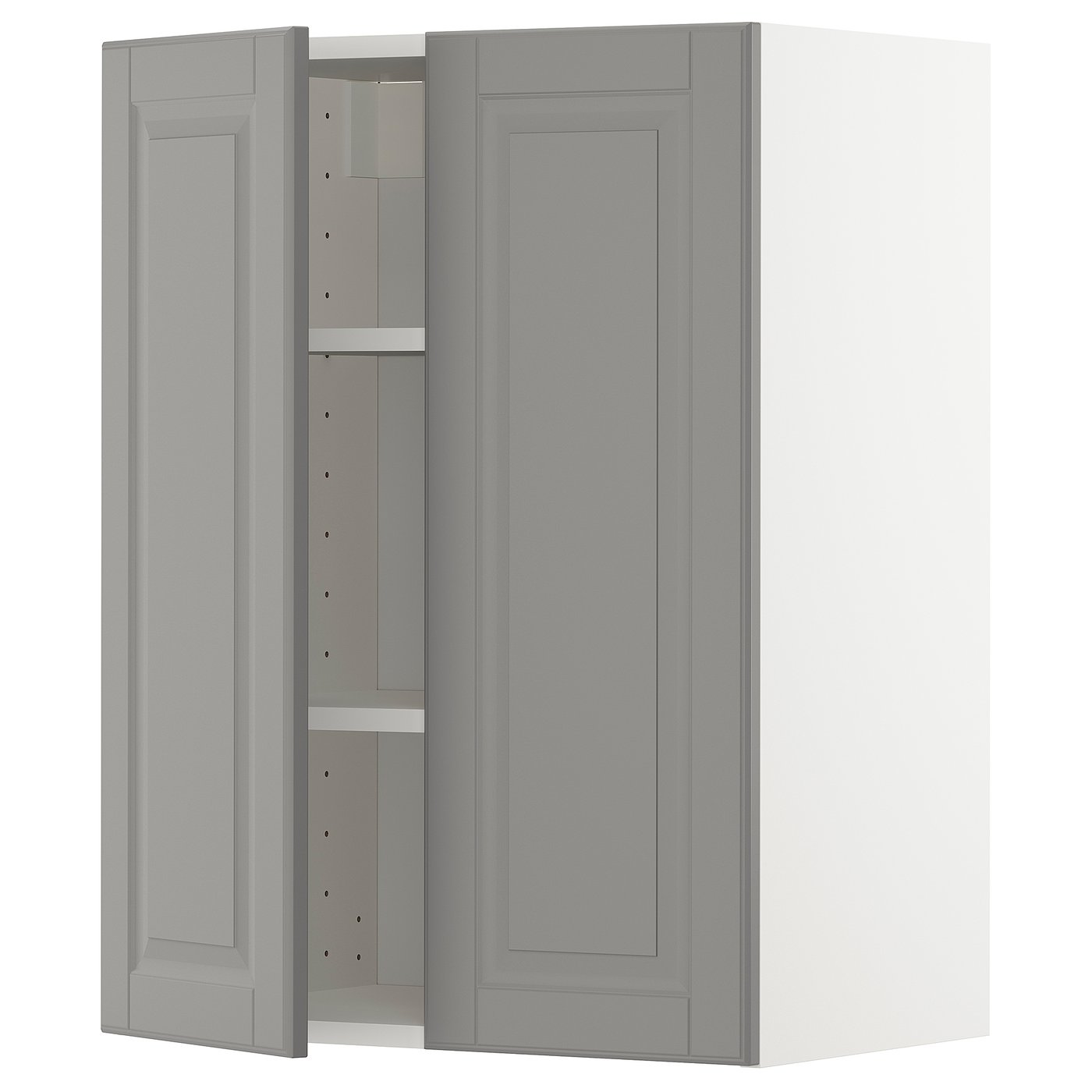 METOD Wandschrank mit Böden und 2 Türen weiß, Bodbyn
