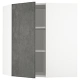 Dunkelgrauer Schrank in Betonoptik mit verstellbarem Regal.