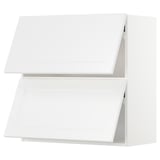 Weißes METOD-Küchenschrank-Set mit Flachbildschirm-Design.