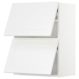 Weiße METOD Küchenschränke, schlankes Design, Wandmontage.