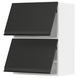 Schwarzer moderner Schrank mit schlanken Seiten, klares Design, Teil des IKEAS METOD Küchensystems.