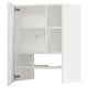 METOD weißer Küchenschrank, moderne, verstellbare Regale, Scharniere aus Nickel.