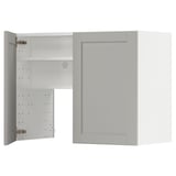 Ikea METOD Küchenschrank, hellgrau, quadratisch, Holz mit abgeschrägten Kanten.