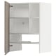 METOD Küchenzeile, weiß, modern, verstellbare Regale, 3 Fächer, wandhängend, schlankes Design.