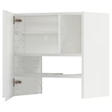 Weißer METOD-Küchenschrank mit verstellbaren Regalen, minimalistisches Design.