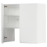 Weißer METOD-Schrank; modern, minimalistisch; verstellbares Regal; Wahl der linken/rechten Tür.