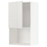 Ein weißer METOD-Küchenschrank mit Hochglanz-Finish und verstellbaren Einlegeböden.