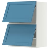 METOD Wandschrank horiz. m 2 Türen, weiß/Lerhyttan blau, 60x80 cm