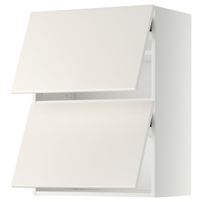 Weißer METOD Küchenschrank mit Veddinge-Fronten, glatt & schlank, modernes Design.