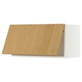 METOD Wandschrank horizontal, weiß/Sinarp Eichenfurnier, 80x40 cm