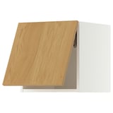 METOD Wandschrank horizontal, weiß/Sinarp Eichenfurnier, 40x40 cm