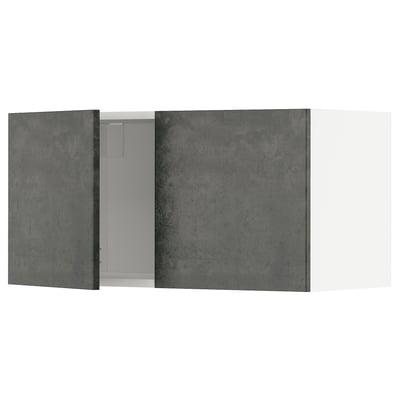 METOD Küchenzeile aus dunkelgrauem Beton mit minimalistischem Design.