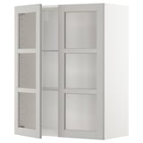 Weißer METOD-Wandschrank mit Glastüren, modernes Design.