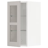 Weißer METOD-Küchenschrank mit Glastüren, traditionelles Design.