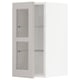 Weißer METOD-Küchenschrank mit Glastüren, traditionelles Design.