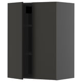 Schwarzer METOD-Küchenschrank, modernes rechteckiges Design mit verstellbaren Regalen.