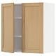 Moderner Schrank aus hellem Holz, METOD, zweitürig, gerahmt, quadratisch, minimalistisches Design.
