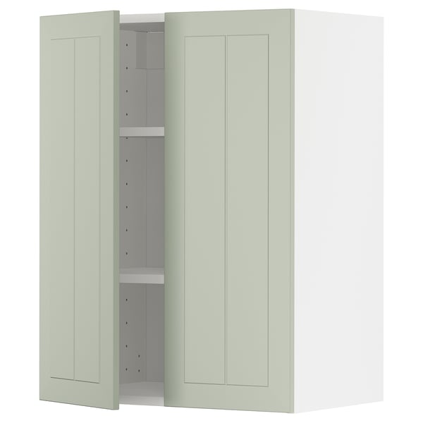 METOD Küchenschrank in Grün mit verstellbarem Regal.