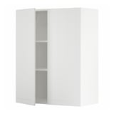 Weißer IKEA METOD Küchenschrank mit zwei Türen und verstellbaren Regalen.