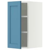 METOD Wandschrank mit Böden, weiß/Lerhyttan blau, 30x60 cm