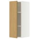 METOD Wandschrank, helle Eiche, weißes Interieur, schlanke rechteckige Form, minimalistisches Design.