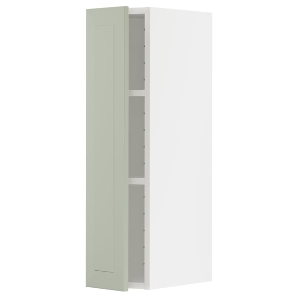 Ein grüner METOD-Küchenschrank mit einer schlanken, rechteckigen Form und minimalistischem Design.
