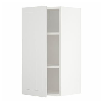 Ikea METOD weißer Schrank, schlank und modern, mit verstellbarem Regal.
